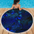 Guam Polynesia Beach Blanket Turtle Hibiscus Blue - Polynesian Pride