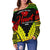 Hawaii Women's Off Shoulder Sweater - A Piece Of My Heart - Polynesian Pride