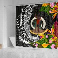 Vanuatu Shower Curtains - Seal Spiral Polynesian Patterns - Polynesian Pride