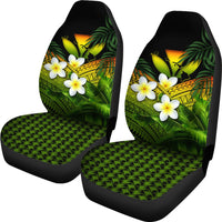 Kanaka Maoli (Hawaiian) Car Seat Covers, Polynesian Plumeria Banana Leaves Reggae - Polynesian Pride