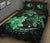 Hawaii Polynesian Turtle Plumeria Quilt Bed Set - Pog Style Green - Polynesian Pride