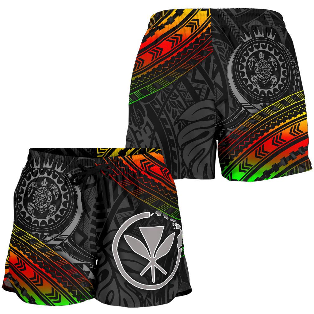 Hawaii Polynesian Women's Shorts - Kanaka Maoli Hawaiian Map - Polynesian Pride