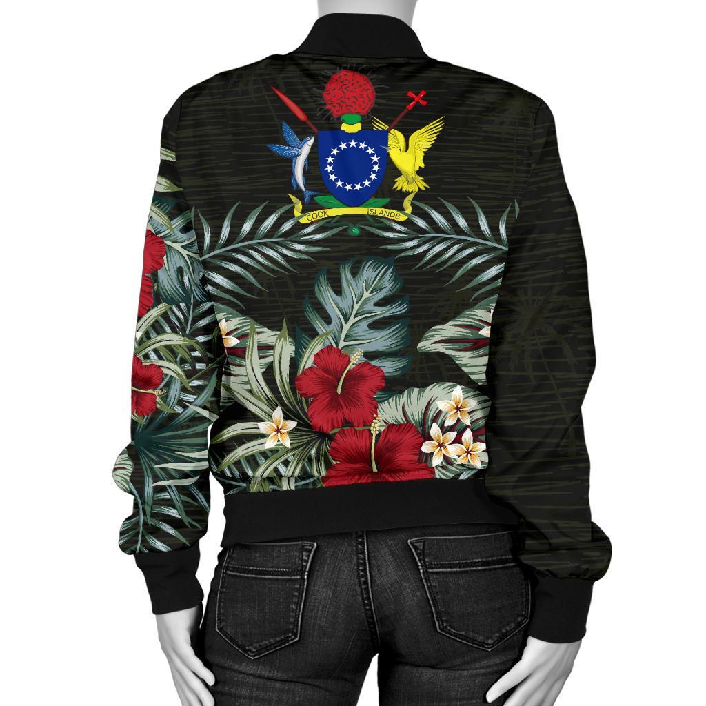 Cook Islands Hibiscus Women's Bomber Jacket No - Polynesian Pride