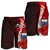 Samoa Polynesian Men's Shorts - Coat Of Arm With Hibiscus - Polynesian Pride