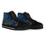 Polynesian Hawaii (Kanaka Maoli) High Top Shoes - Blue Hibiscus Turtle Flowing - Polynesian Pride