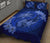 Hawaii Yin Yang Turtle Shark Hibiscus Plumeria Quilt Bed Set - Blue - Polynesian Pride