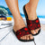 Northern Mariana Islands Slide Sandals - Turtle Hibiscus Pattern Red - Polynesian Pride