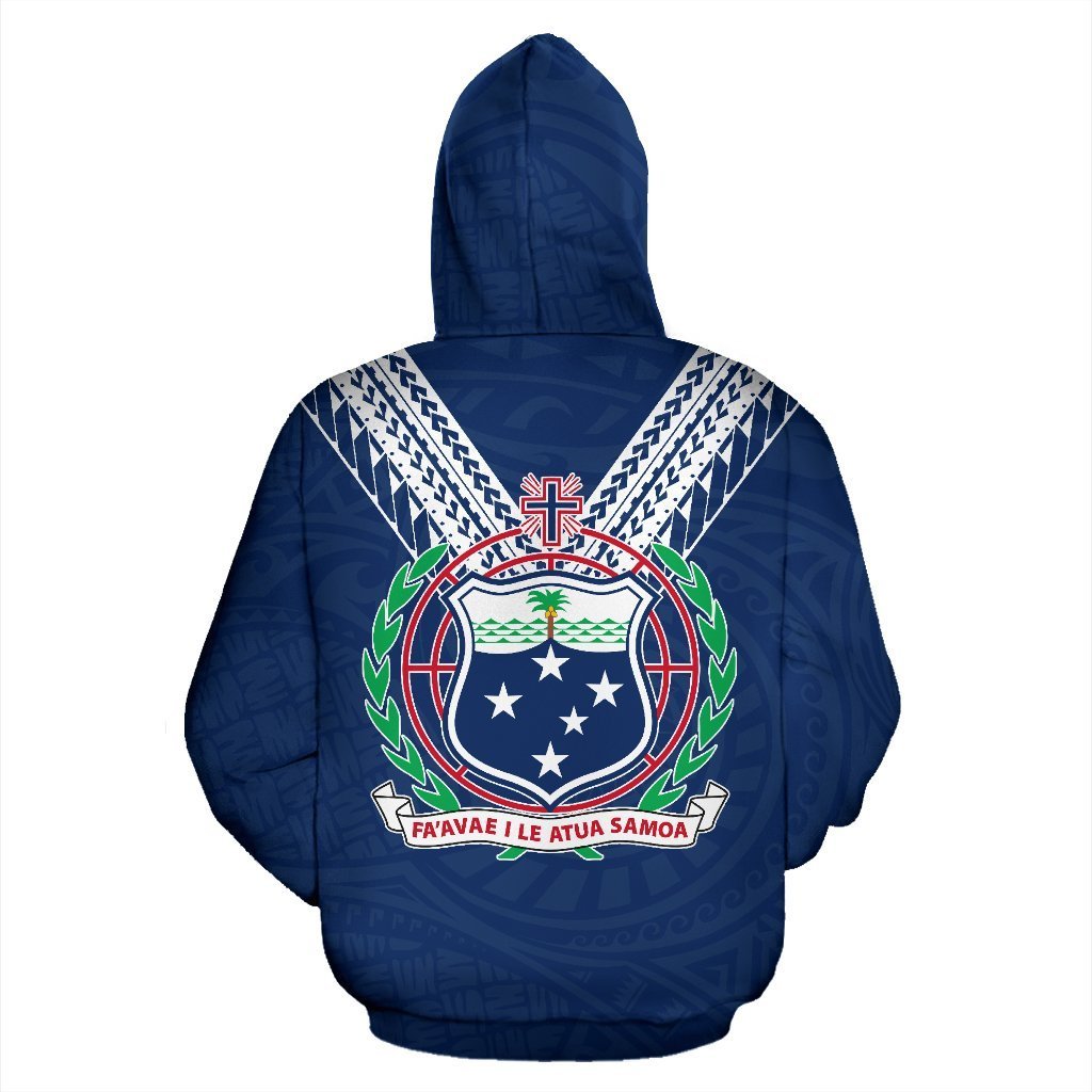 Samoa Polynesian All Over Zip up Hoodie - Polynesian Pride