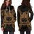 Samoa Polynesian Hoodie Dress Map Gold - Polynesian Pride