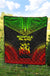 Norfolk Island Premium Quilt - Norfolk Island Coat Of Arms Polynesian Chief Reggae Version - Polynesian Pride