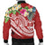 Guam Polynesian Men's Bomber Jacket - Summer Plumeria (Black) - Polynesian Pride