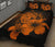 Hawaiian Map Turtle Hibiscus Polynesian Quilt Bedding Set - Orange - Polynesian Pride