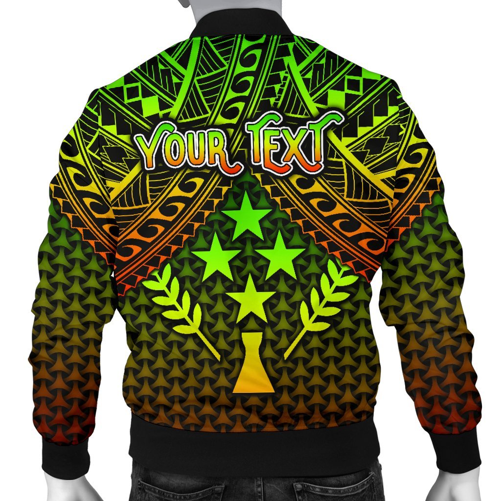 Polynesian Kosrae Personalised Men's Bomber Jacket - Reggae Vintage Polynesian Patterns - Polynesian Pride