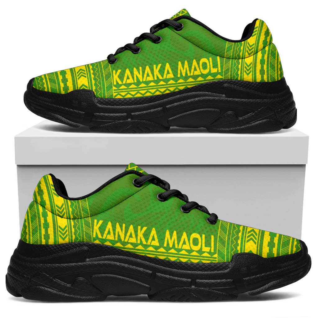 Kanaka Maoli Chunky Sneakers - Polynesian Chief Flag Version - Polynesian Pride