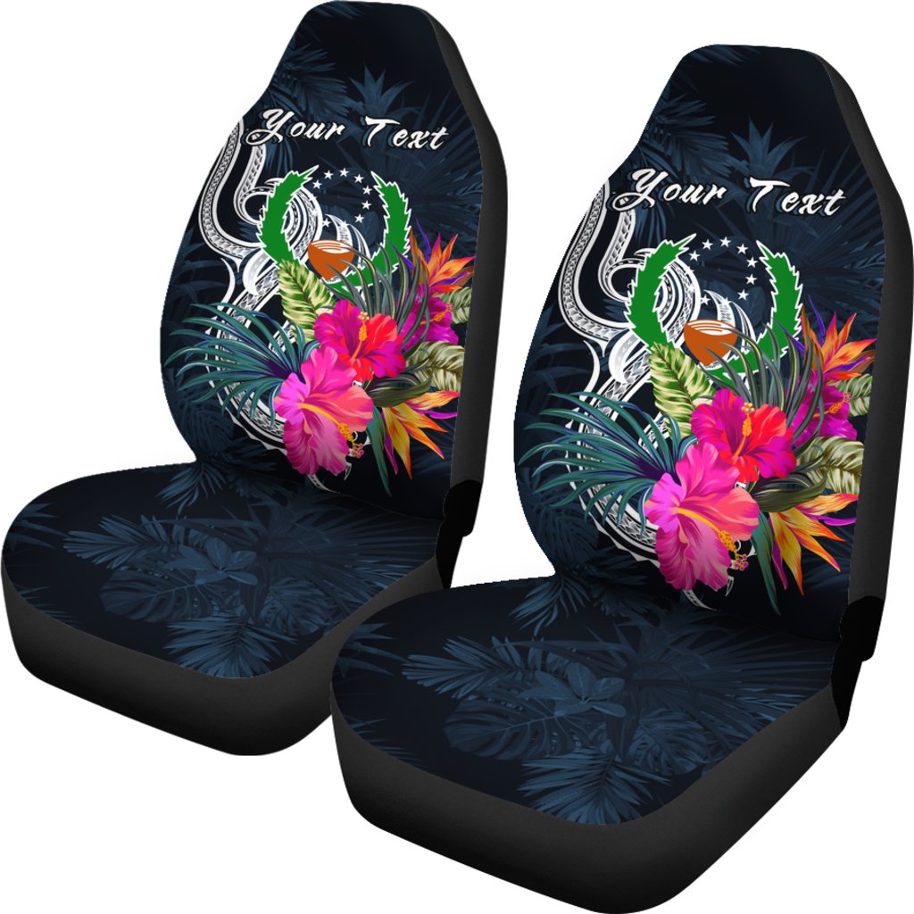 Pohnpei Micronesia Custom Personalised Car Seat Covers - Tropical Flower - Polynesian Pride