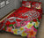 Polynesian Quilt Bed Set - Turtle Plumeria Red Color - Polynesian Pride