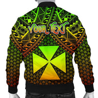 Polynesian Wallis and Futuna Personalised Men's Bomber Jacket - Reggae Vintage Polynesian Patterns - Polynesian Pride