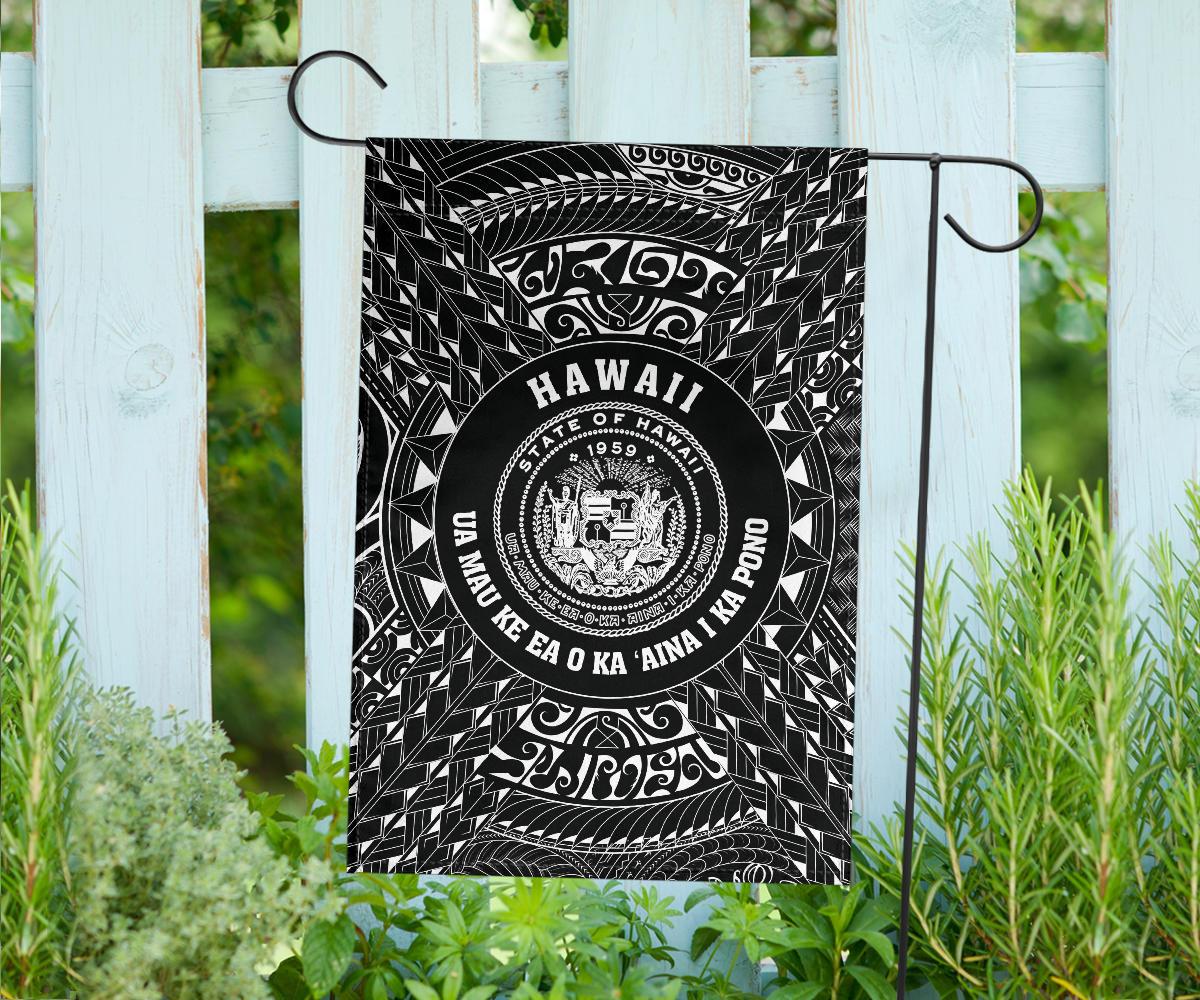 Hawaii Motto Polynesian Flag White AH - Polynesian Pride
