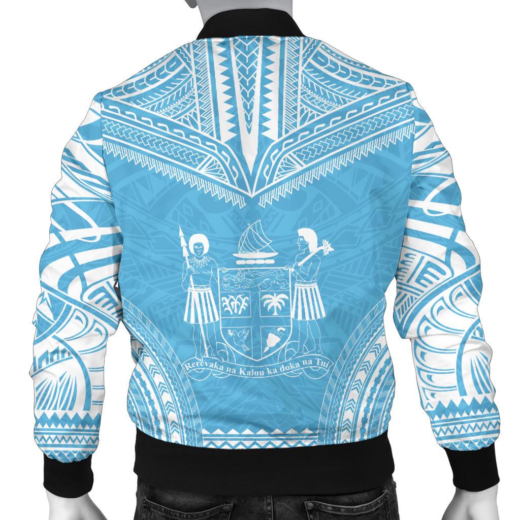 Fiji Flag Polynesian Chief Men's Bomber Jacket - Polynesian Pride