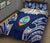 Guam Polynesian Quilt Bed Set - Pattern With Seal Blue Version - Polynesian Pride