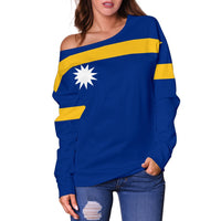 Nauru Flag Shoulder Sweater A0 - Polynesian Pride