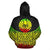 Tahiti Polynesian Custom Zip up Hoodie Reggae Pride Map and Seal - Polynesian Pride