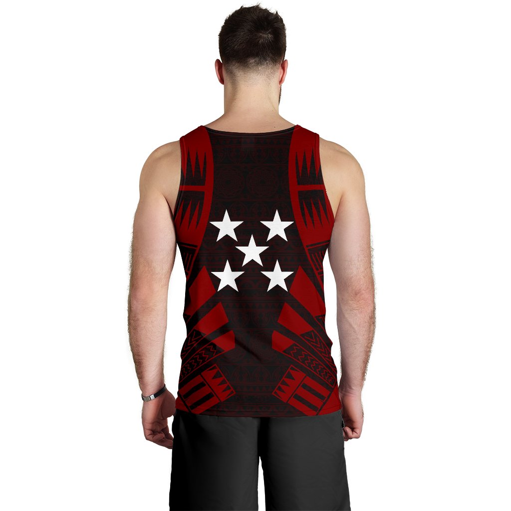 Gambier Islands Men Tank Top - Polynesian Tattoo Red - Polynesian Pride
