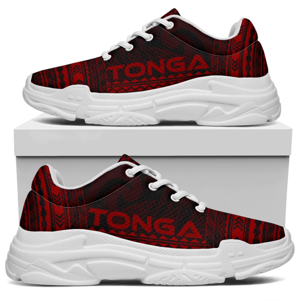 Tonga Chunky Sneakers - Polynesian Chief Red Version - Polynesian Pride