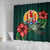 Tahiti Polynesian Shower Curtain - Green Turtle Hibiscus - Polynesian Pride