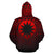 Nauru All Over Hoodie Lift up Red - Polynesian Pride
