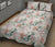 Tropical Pattern With Orchids Leaves And Gold Chains Quilt Bed Set - Polynesian Pride