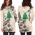 Norfolk Island Hoodie Dress - Norfolk Island Flag & Beige Hibiscus - Polynesian Pride