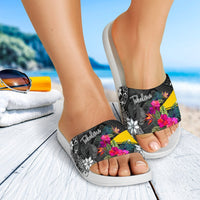 Tokelau Slide Sandals - Turtle Floral - Polynesian Pride