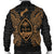 Guam Polynesian Men's Bomber Jacket Map Gold - Polynesian Pride