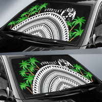 Tonga Custom Personalised Auto Sun Shades - Ginger Lei Pattern - Polynesian Pride