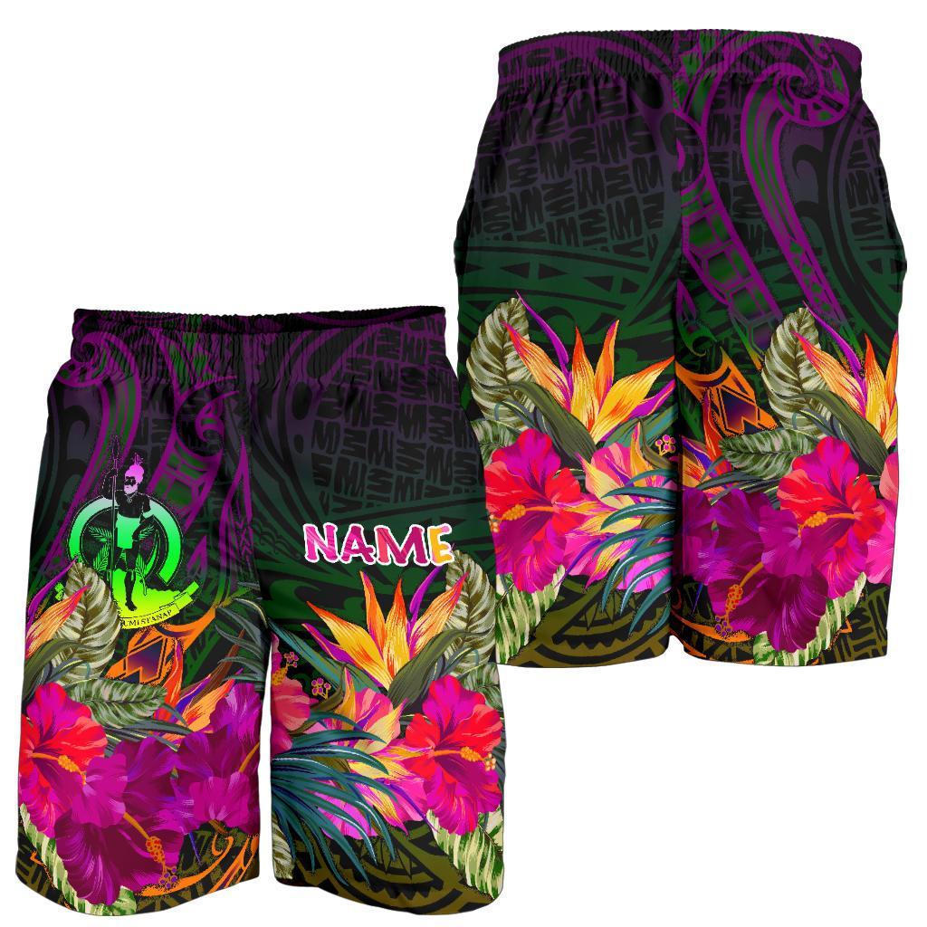 Vanuatu Personalised Men's Shorts - Summer Hibiscus - Polynesian Pride