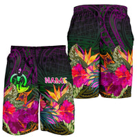 Vanuatu Personalised Men's Shorts - Summer Hibiscus - Polynesian Pride