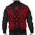 Kosrae Polynesian Men's Bomber Jacket Map Red - Polynesian Pride