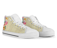 Hawaii Polynesian Flowers Swimming Turtles High Top Shoe - Polynesian Pride