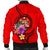 Fiji Polynesian Custom Personalised Men's Bomber Jacket - Floral With Seal Red - Polynesian Pride