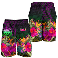 Federated States of Micronesia Men's Shorts - Summer Hibiscus - Polynesian Pride