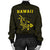 Hawaii Kakau Polynesian Hammerhead Shark Women's Bomber Jacket - Yellow - Polynesian Pride