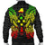 Kosrae Polynesian Men's Bomber Jacket Map Reggae - Polynesian Pride