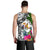 Niue Men's Tank Top White - Turtle Plumeria Banana Leaf - Polynesian Pride