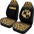 Tonga Car Seat Covers - Tonga Coat Of Arms Polynesian Tattoo Fog Gold - Polynesian Pride