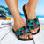 Hawaii Hibiscus Pattern Black Slide Sandals - Polynesian Pride