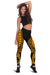 Tuvalu Women Leggings Polynesian Pattern Gold - Polynesian Pride