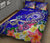 Samoa Custom Personalised Quilt Bed Set - Turtle Plumeria (Blue) - Polynesian Pride