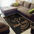 Kosrae Micronesia Custom Personalised Area Rug - Gold Tribal Wave - Polynesian Pride