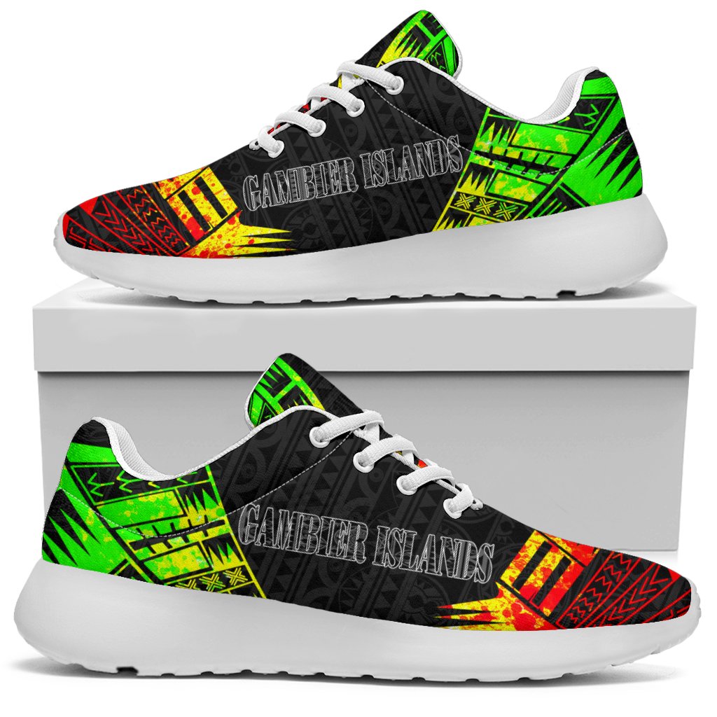 Gambier Islands Sport Sneakers - Polynesian Tattoo Reggae - Polynesian Pride